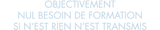 objectivement nul besoin de formation si n est rien n est transmis