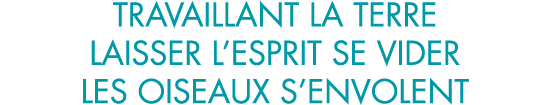 travaillant la terre laisser l esprit se vider les oiseaux s envolent