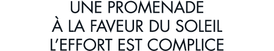 une promenade   la faveur du soleil l effort est complice