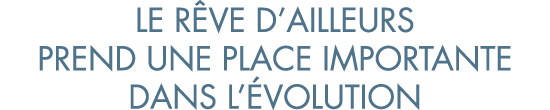 le r ve d ailleurs prend une place importante dans l  volution