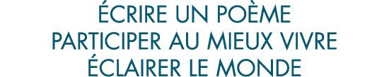  crire un po me participer au mieux vivre  clairer le monde
