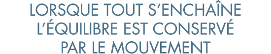 lorsque tout s encha ne l  quilibre est conserv  par le mouvement