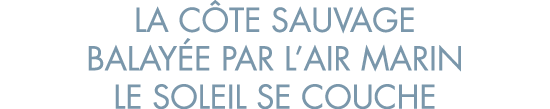 la c te sauvage balay e par l air marin le soleil se couche