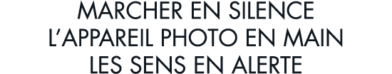 marcher en silence l appareil photo en main les sens en alerte