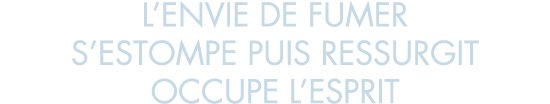 l envie de fumer s estompe puis ressurgit occupe l esprit