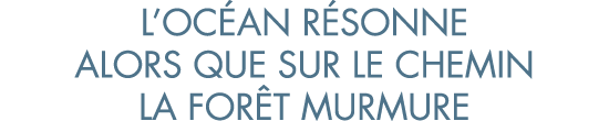 l oc an r sonne alors que sur le chemin la for t murmure