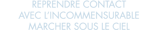 reprendre contact avec l incommensurable marcher sous le ciel