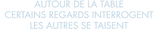 autour de la table certains regards interrogent les autres se taisent