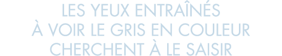 les yeux entra n s   voir le gris en couleur cherchent   le saisir