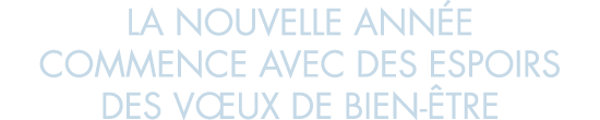 la nouvelle ann e commence avec des espoirs des v ux de bien- tre