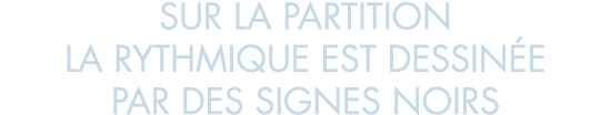 sur la partition la rythmique est dessin e par des signes noirs