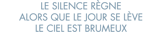 le silence r gne alors que le jour se l ve le ciel est brumeux