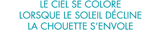 le ciel se colore lorsque le soleil d cline la chouette s envole