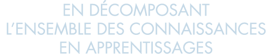 en d composant l ensemble des connaissances en apprentissages