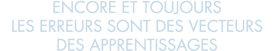 encore et toujours les erreurs sont des vecteurs des apprentissages