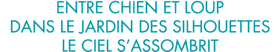 entre chien et loup dans le jardin des silhouettes le ciel s assombrit