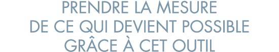 prendre la mesure de ce qui devient possible gr ce   cet outil