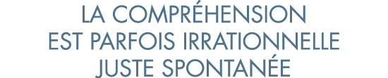 la compr hension est parfois irrationnelle juste spontan e