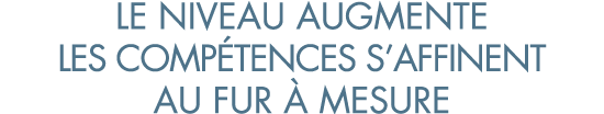 le niveau augmente les comp tences s affinent au fur   mesure