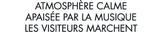 atmosph re calme apais e par la musique les visiteurs marchent