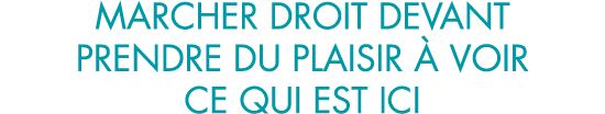 marcher droit devant prendre du plaisir   voir ce qui est ici