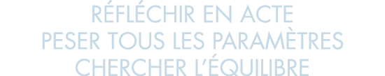 r fl chir en acte peser tous les param tres chercher l  quilibre