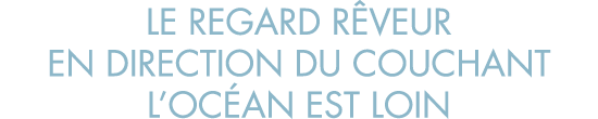 le regard r veur en direction du couchant l oc an est loin
