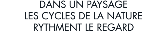 dans un paysage les cycles de la nature rythment le regard