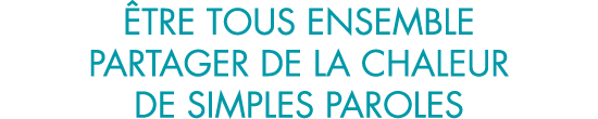  tre tous ensemble partager de la chaleur de simples paroles