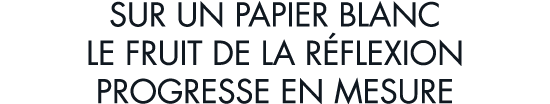 sur un papier blanc le fruit de la r flexion progresse en mesure
