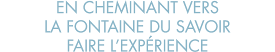 en cheminant vers la fontaine du savoir faire l exp rience