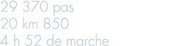 29 370 pas 20 km 850 4 h 52 de marche