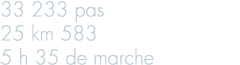 33 233 pas 25 km 583 5 h 35 de marche