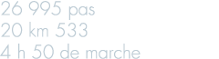 26 995 pas 20 km 533 4 h 50 de marche