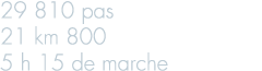 29 810 pas 21 km 800 5 h 15 de marche